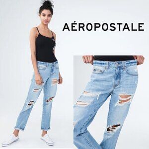 Aeropostale Low-Rise Boyfriend Jean Distressed Size 4R